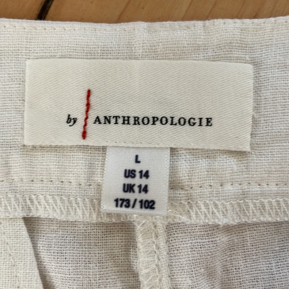 NWT Linen Anthropologie large white pants linen - Picture 5 of 9